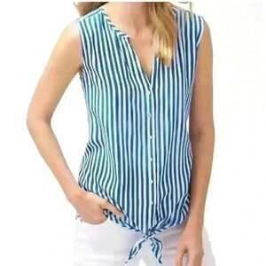 NWT Tommy Bahama women's striped Silk Tank Top Size large